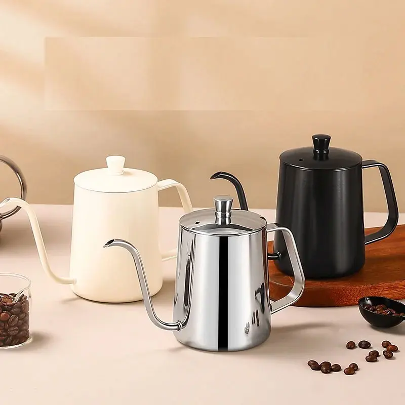 One Two Cups Teko Kettle ketle gooseneck leher angsa 350ML 560ML 600ML pitcher teh hitam estetik pour over manual brew tea kopi coffee v60 aeropress free pour drip stainless steel dengan tutup barista bartender cooktail mocktail minyak air multifungsi
