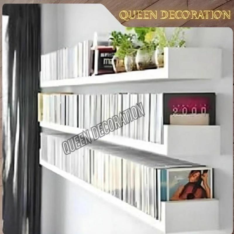 ￼RAK DINDING MINIMALIS BENTUK U 100 80 x 15 cm DEKORASI DINDING Serbaguna Hiasan Rumah Gantung Melayang Kamar Buku Tempel kamar tempat tidur ruang tamu teras dapur bumbu dapur kutek foto pajangan putih hitam murah 0