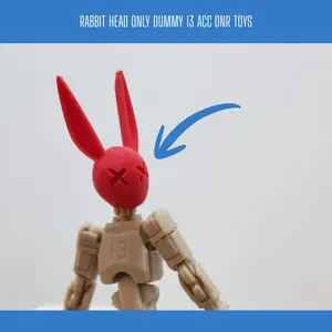 Rabbit Head Dummy 13 | Aksesoris Head Dummy13 3D Printed DNR Toys