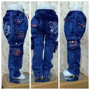 Celana Panjang Jeans Anak Cowok Anak Laki Kargo Saku Samping Untuk Anak Umur 2 Sampai 11 Tahun Fashion