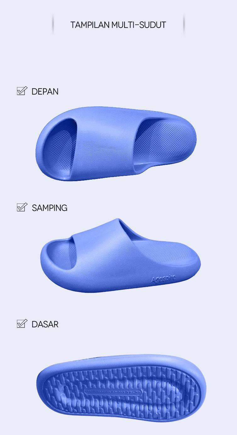 agespire Slippers Flow Sandal Anti-selipNyaman Anti Bau Bagian Bawah LembutDalam Sendal Diluar Ruangan Pria & WanitaPasangan Rumah Serbaguna BeranekaWarna Kualitas Musim Panas Gaya PanasShoes Size 35-45 Unisex