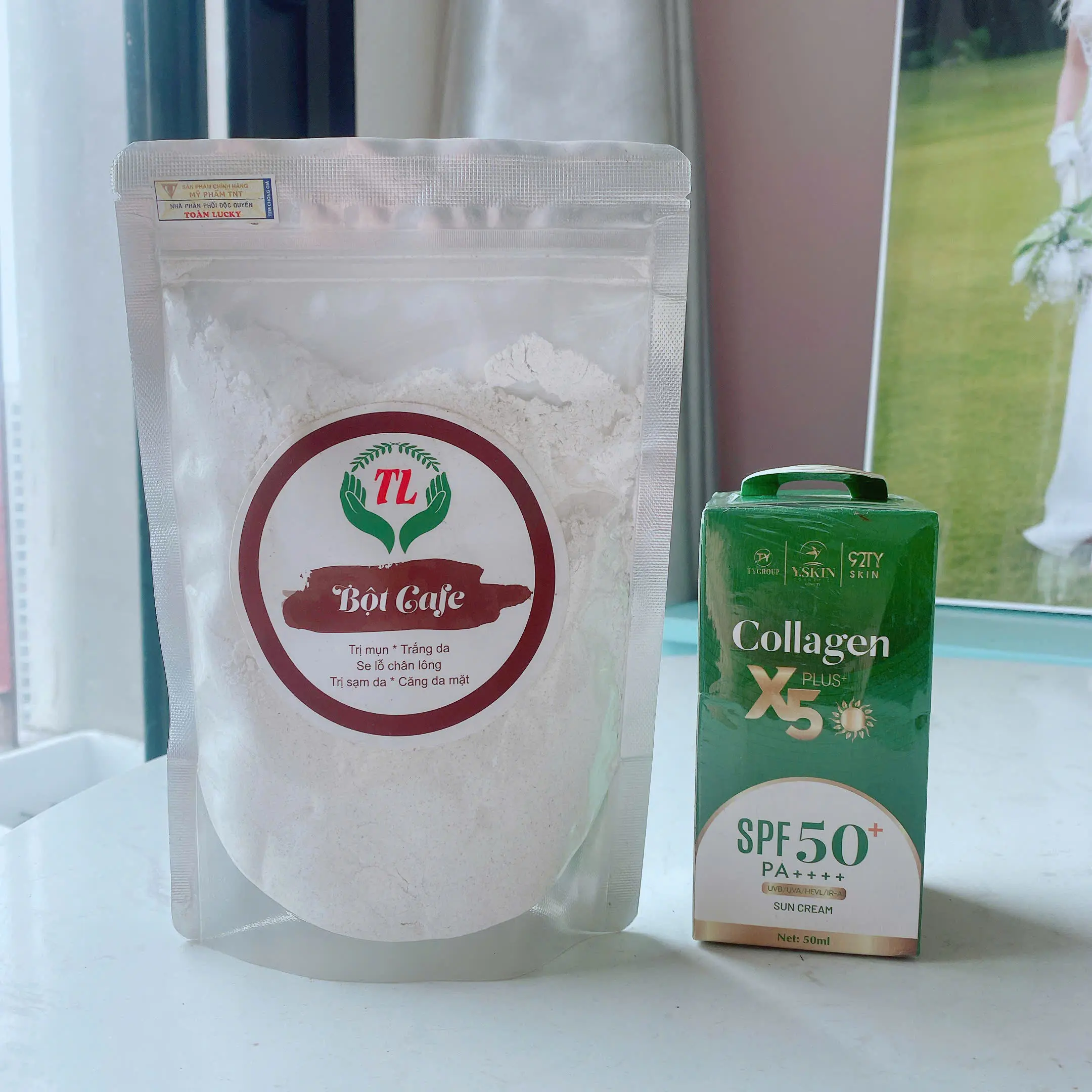 [ MUA 1 TẶNG 1 ] Combo kem chống nắng Collagen x5 + Tặng Kèm 1 Dưỡng Trắng Da Body Cafe Hoặc Serum B5 Mini Hoặc SRM Mini Skincare Sunscreen