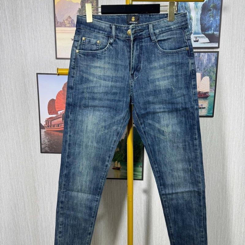 Quần jean dài  co giãn THFashion [FREESHIP] chất vải denim cao cấp màu rêu đen xanh nhạt xám khói xám đậm xanh đâm size 28 29 30 31 32 33 34 35 36 Menswear quanjean Pants