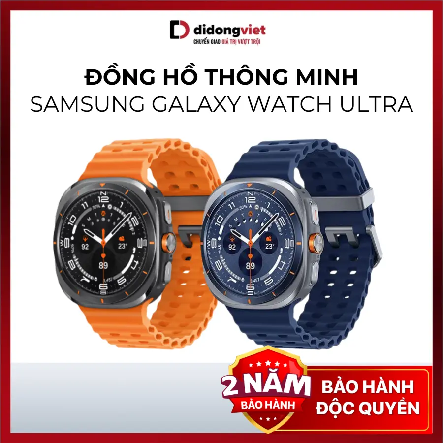 Đồng Hồ Thông Minh Samsung Galaxy Watch Ultra 2025 L705 47mm (LTE) - Viền Titanium, Định Vị GPS - Hàng Chính Hãng