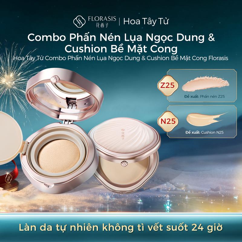  Hoa Tây Tử Yurong Bộ Phấn Phủ Dạng Nén & Cushion Khí Vòm Công Nghệ Florasis 