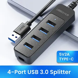 4 Port USB 3.0 HUB High Speed Multi Ports USB 3.0 Splitter Type-C Expander Power Adapter For PC Computer Docking Station Adapter - TYPE C Hub