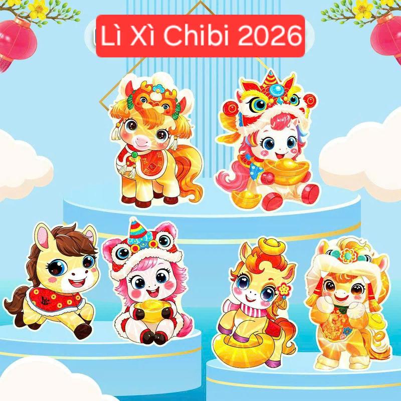  Sỉ 500 Bao Lì Xì CHIBI vô sẵn xấp 10 bao 