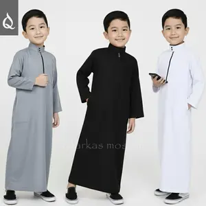 JUBAH ANAK LAKI LAKI - GAMIS ANAK COWOK 4-12 TAHUN - KOKO ANAK MODEL SIMPLE GRATIS PECI