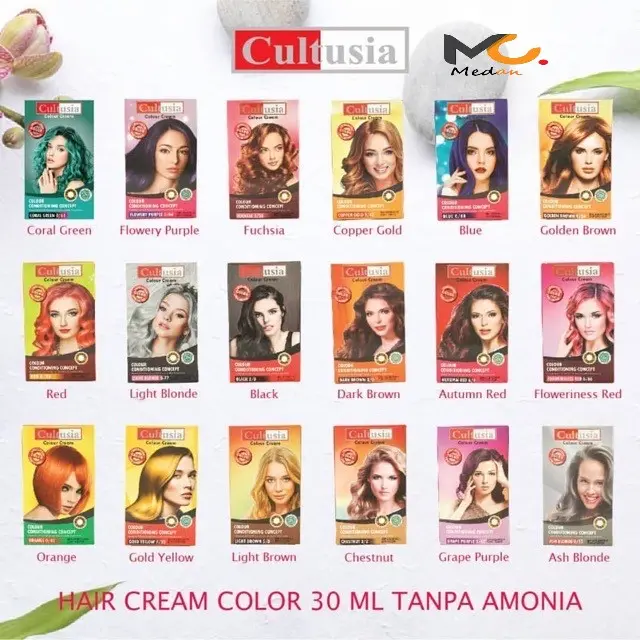 CULTUSIA Hair Color Cat Rambut Semir Pewarna Permanen 30ml 0