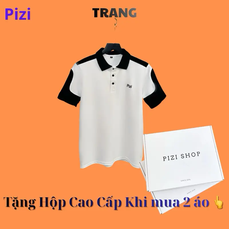 [ TẶNG HỘP CAO CẤP TỪ 2 ÁO ]Áo thun poli cá sấu 250g Polo 38 Nam Nữ Pizi Cổ bẻ tay ngắn Trẻ Trung Sang Trọng 5 màu 6 size Menswear cotton Shirt