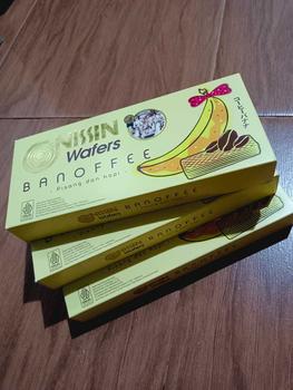 Product Review of Agen distributor makanan ringan snack cemilan biskuit wafer nissin wafers banoffee pisang dan kopi khas negeri sakura murah wafers choco lava dapoer cokelat from J**a F** 胡** 0