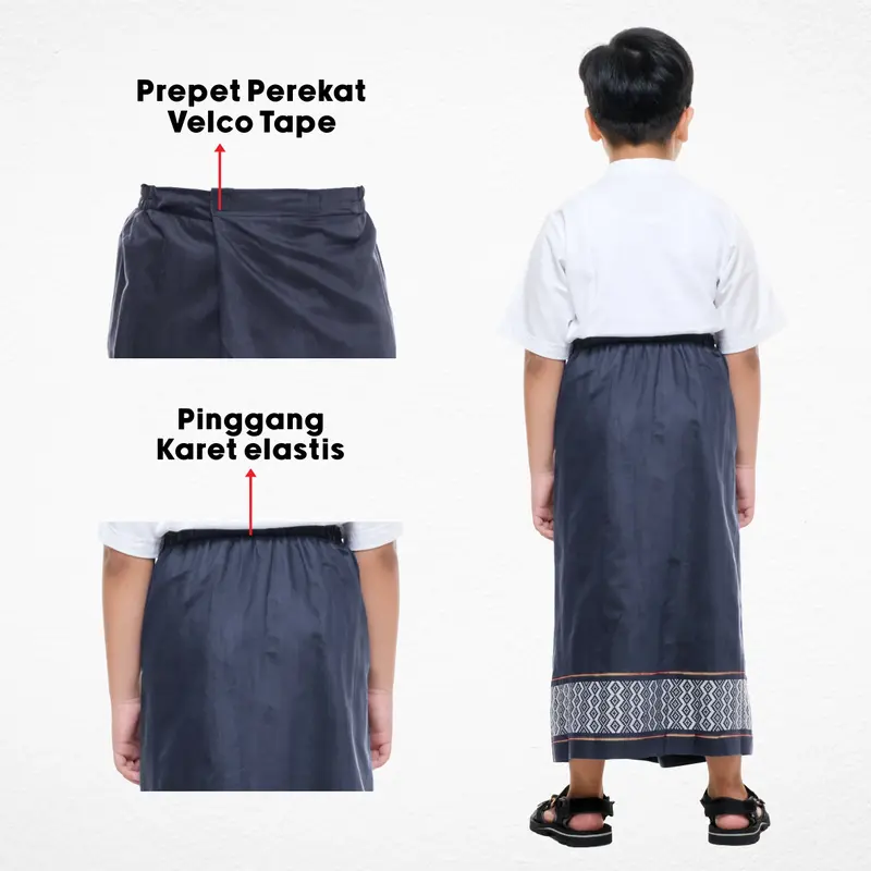 Sarung instan anak motif tenun songket umur 2 - 9 tahun 3