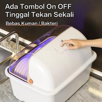 Gambar 【BELI LOKAL】Dejavu Lampu desinfeksi Rak Piring Plastik Tempat Alat Makan Rak Pengering Mangkok Sendok Rak Dapur HLB403 - 5403A Cream dari Dejavu_NEW Kab. Tangerang 4 Tokopedia