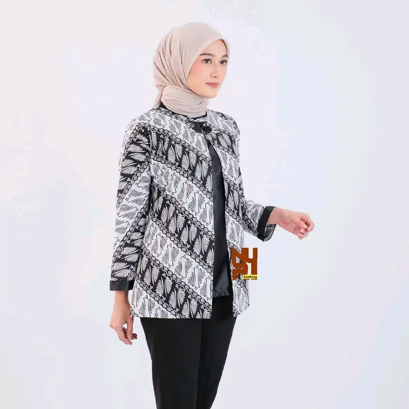 BLOUSE BATIK WANITA KERJA FORMAL ATASAN BATIK SERAGAM WANITA ATASAN BATIK WANITA BAHAN  KATUN PREMIUM  TERBARU MODEL KEKINIAN 4