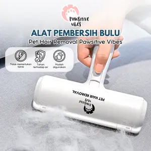 Pawsitive Pembersih Bulu Kucing & Anjing Sikat Roller Pembersih Pakaian Bulu Hewan