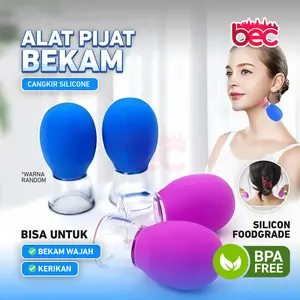 [BEC] Alat Kerokan Pijat Bekam Wajah Silikon Multifungsi Vakum Tekanan