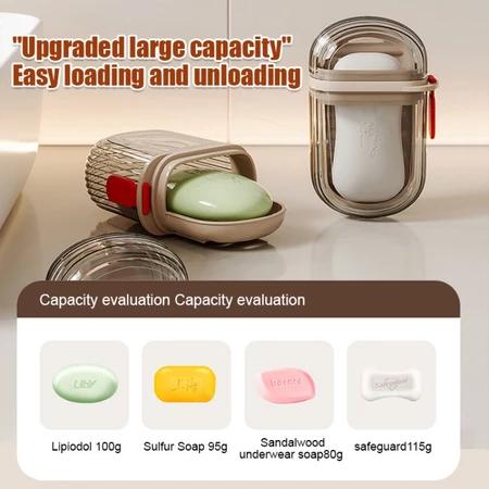 Luxury Transparent Gray Plastic Soap Boxes - Waterproof Leak-proof Soap Cases with Drainage Tray Bathroom Accessories sikattoilet sikat  wc bubu  sedot 0