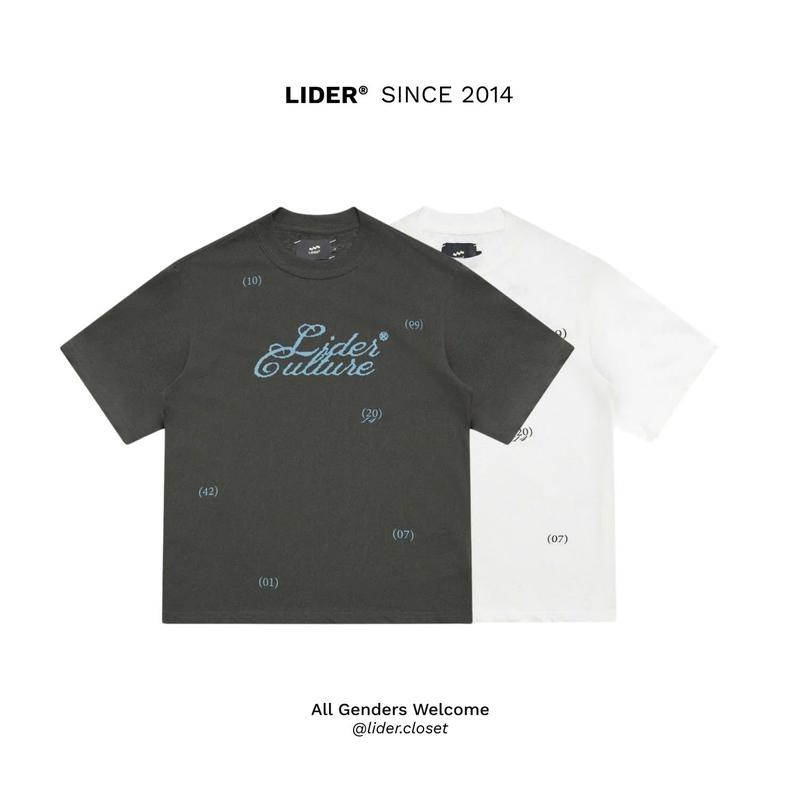 Áo Thun Cổ Tròn Unisex Ôm Dáng LIDER CULTURE FIT TEE - Walnut/White