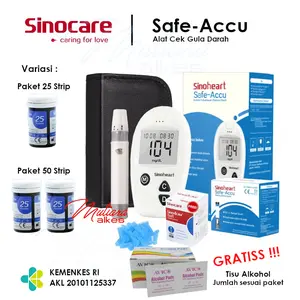 Alat Cek Gula Darah Sinocare Sinoheart Safe-Accu / Safe Accu