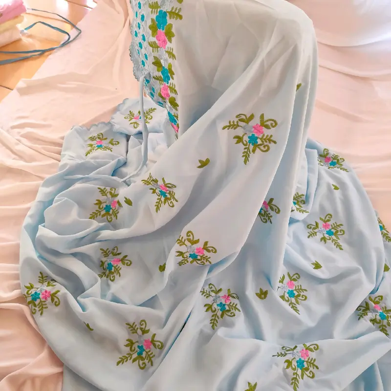 MUKENA DEWASA TERUSAN BERWARNA MOTIF BORDIR TABUR BUNGA, MUKENAH DEWASA LAJURAN LANGSUNGAN PANJANG DEWASA VARIASI WARNA PUTIH, PINK, MOCA, COKSU, COKLAT, BIRU, HIJAU, KREM, ABU-ABU, NAVY, LILAC BAHAN POLINO MICRO NYAMAN RUKOH POCONG KEKINIAN ALA KOREA 2