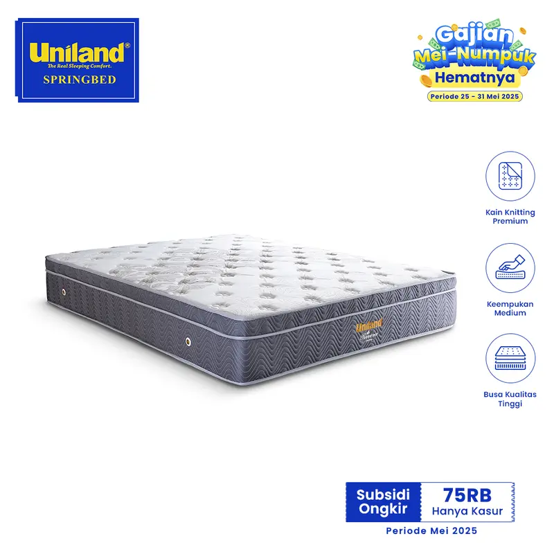 Uniland Springbed Rivera Plushtop Paris - Hanya Kasur Spring Bed Matras 0