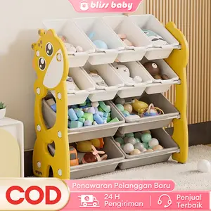 [COD] Bliss Baby Now Rak Mainan Anak/Rak Buku Anak/Rak Serbaguna/Rak Buku/Rak Susun Serbaguna/Rak Mainan Anak Estetik