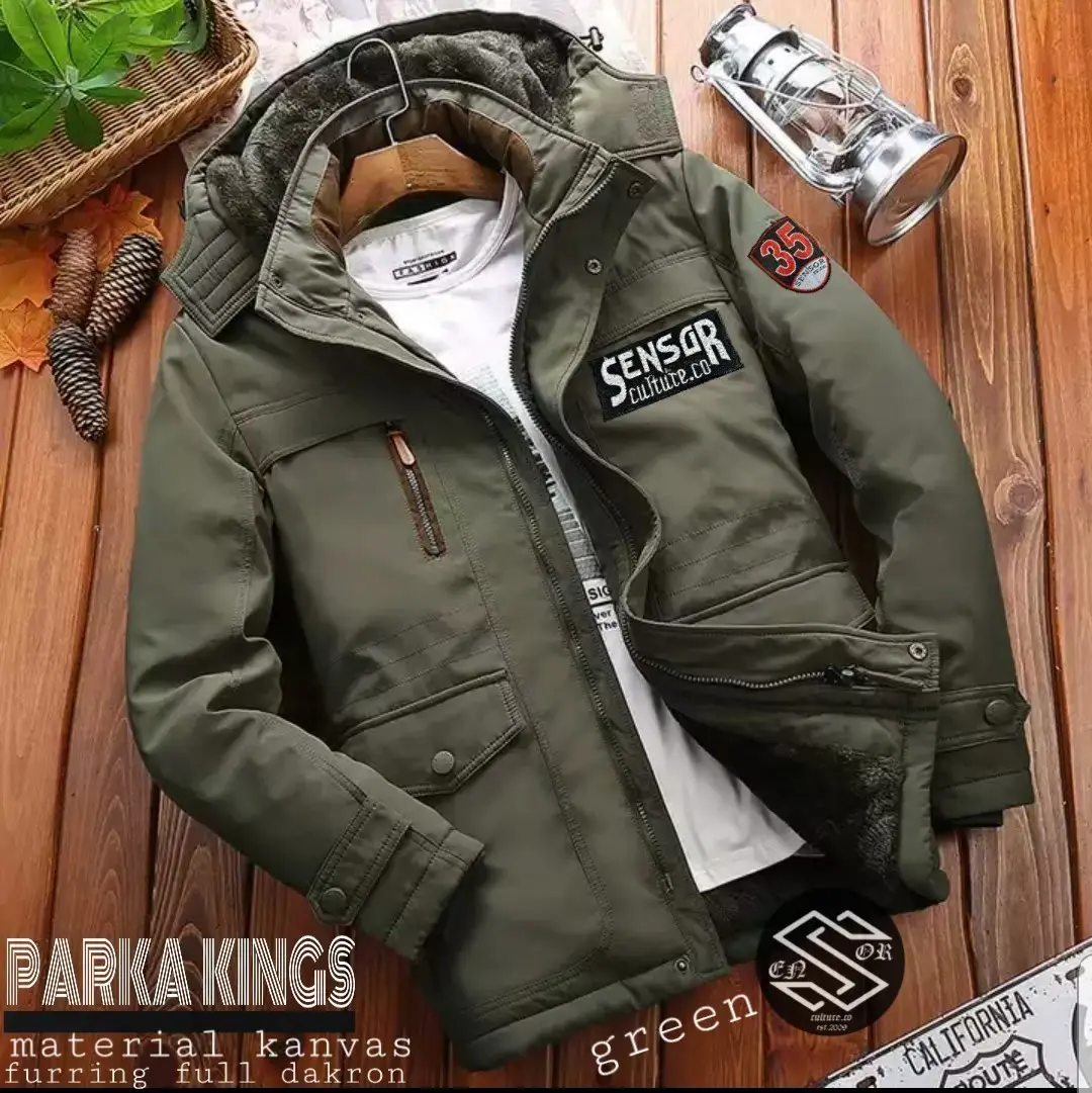 Jaket Hoodie Parka Kings Parka Warior Kanvas Drakon 5.2