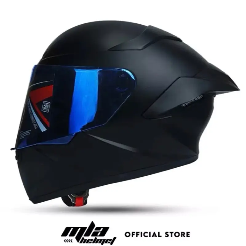 ￼Helm Full face Ttc Polos MLA Hitam Doft Paket Ganteng || Helm Kbr full Face model Tt course || Motorcycle 4