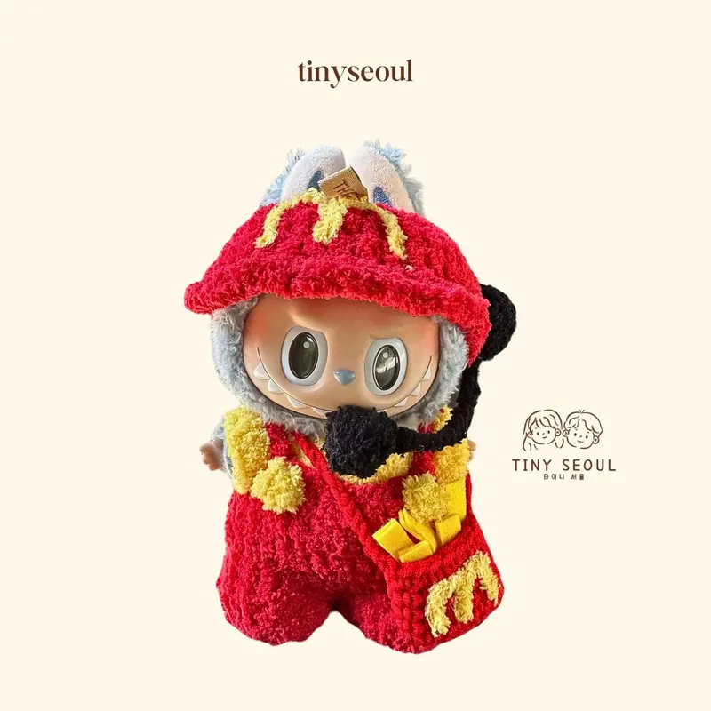 BAJU LABUBU 17CM KNIT - LABUBU OUTFIT - Baju Rajut Boneka Labubu Macaron 2