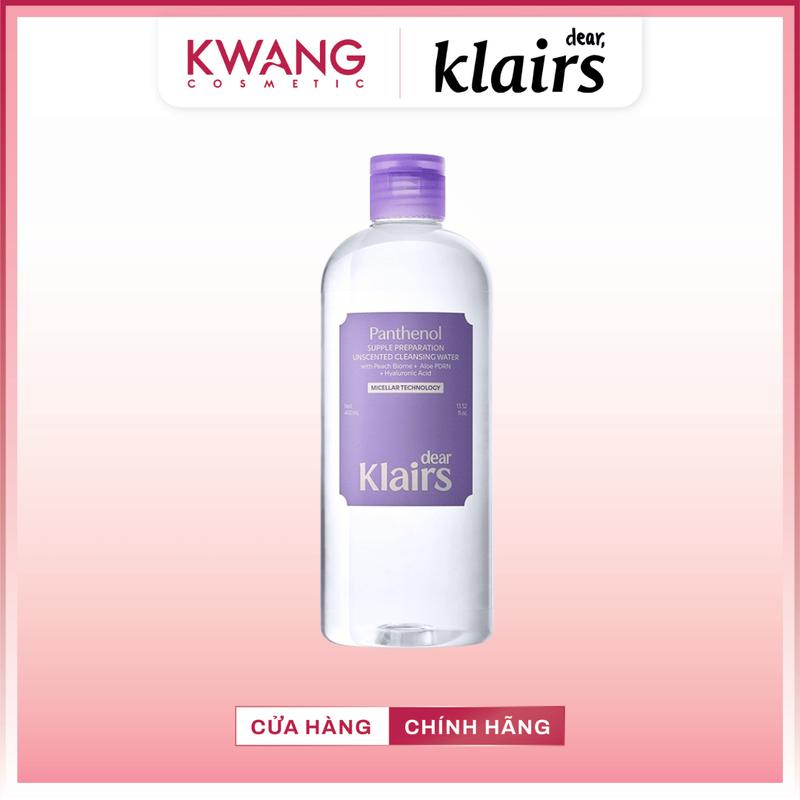 Nước tẩy trang Dear Klairs Supple Preparation Unscented Cleansing Water 400ml