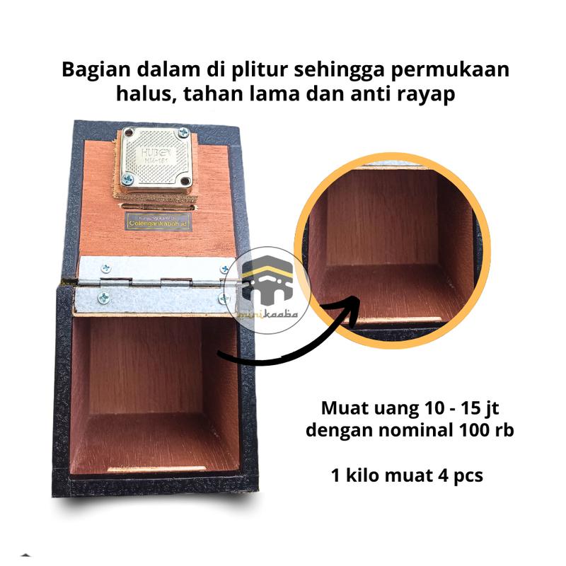 Paket Hemat Celengan Ka'bah Sedang Kunci + Celengan Kakbah Kecil Tanpa Kunci Hadiah Kado 3