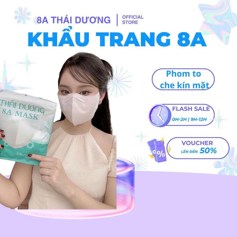  Combo 200 cái  Khẩu trang 8A phom to 4 lớp kháng khuẩn che kín mặt chống nắng chống tia UV. Khẩu trang nam nữ đều đeo được - Accessories Phụ Kiện Vietnam Grey Voi khẩu  trang che 2 bên má 