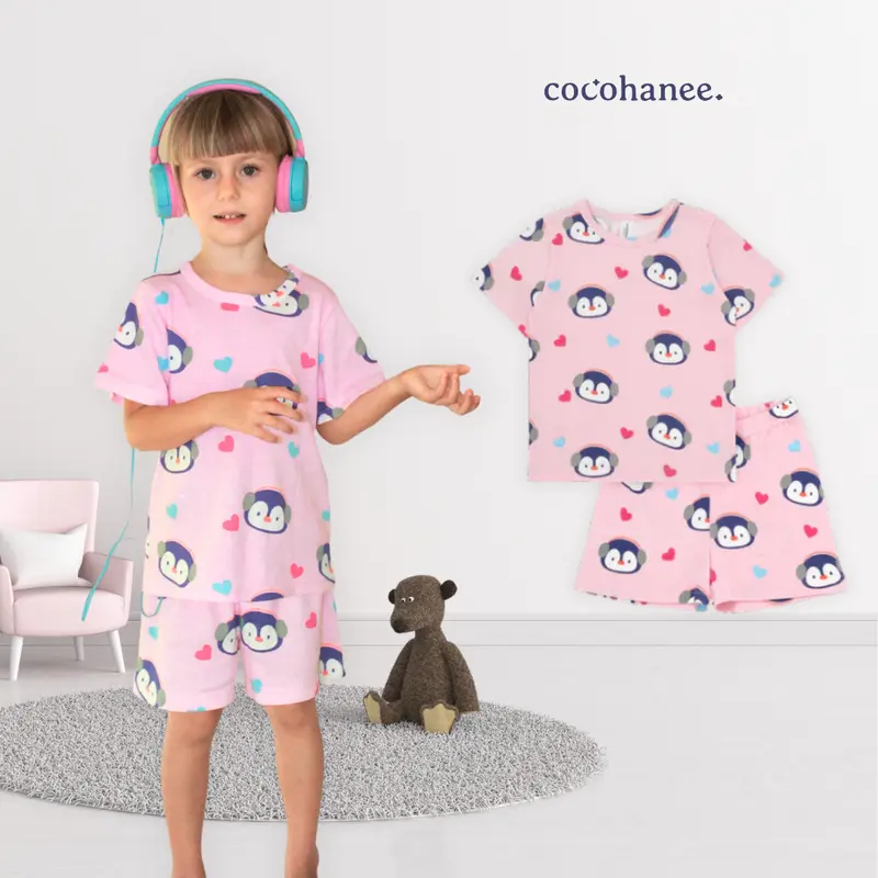 Cocohanee - Penguin In Love Short Pajamas 0