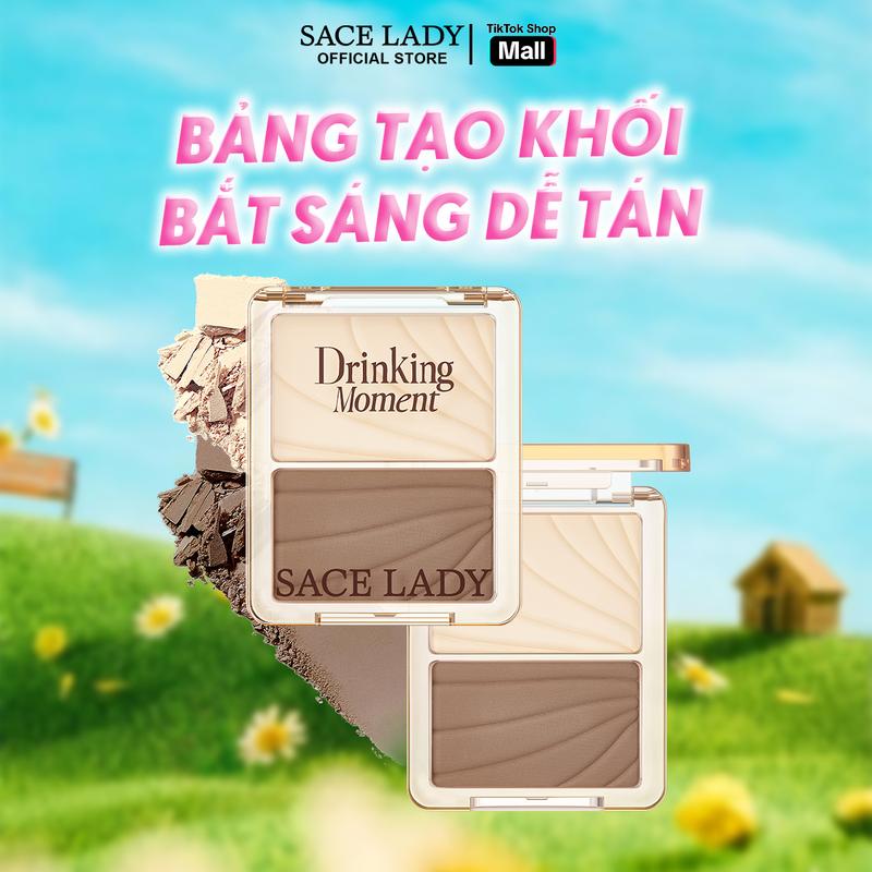   NEW  Bảng tạo khối và bắt sáng SACE LADY Hiệu ứng tạo nét 3D nhẹ nhàng dễ tán 