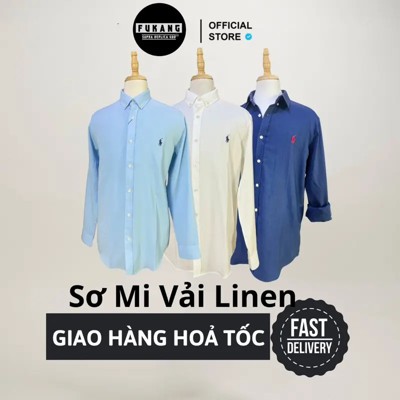 [DEAL SỐC GIẢM 50K] Sơ Mi Linen Tay Dài Ngựa Thêu Basic SS25 Mát Mẻ Mùa Hè