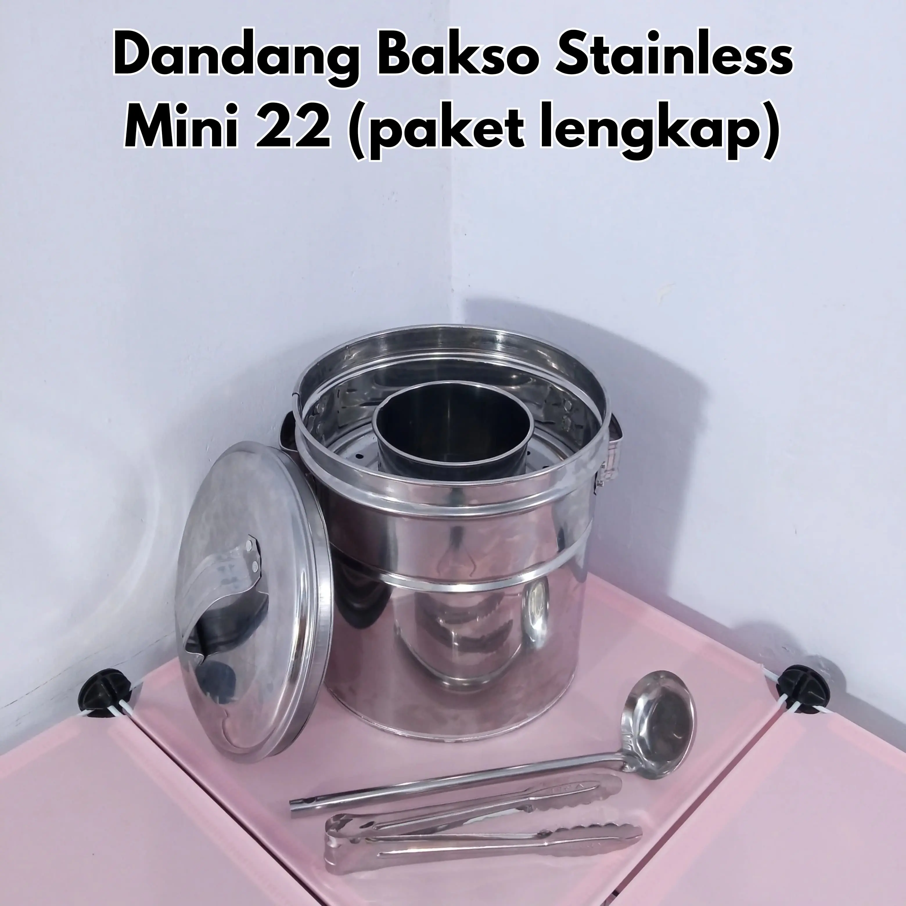 Dandang Bakso mini stainlees 22cm