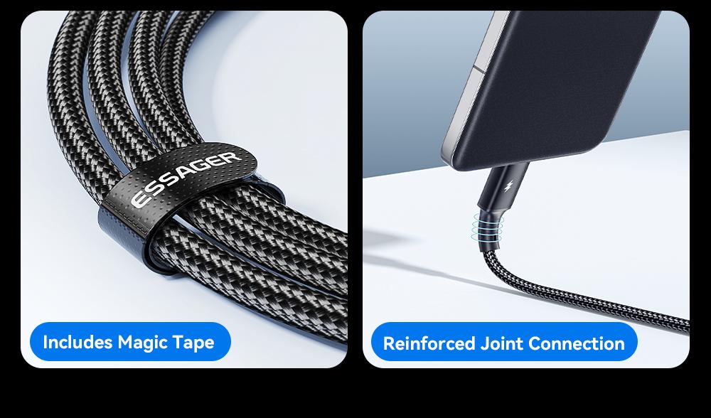 Essager 120W Usb Type C Cable For xiaomi 6A Fast Charging Cord