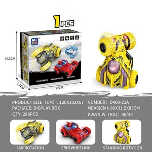 Mainan Mobil Pull Back Cars Monster Truck Turnable Head Vechiles 360 Turn - Mainan Anak-anak - Toy