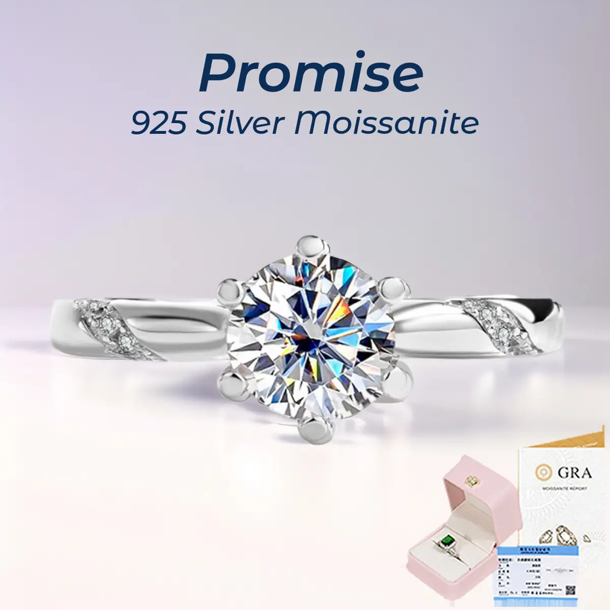 【#MR22·Promise】BUY 1 FREE 1 S925 Sterling Silver Moissanite Rings Adjustable Ring Band