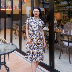 Carissa dress, cocok untuk pakaian harian ternyaman mu . Daster Rayon Motif cantik nagita