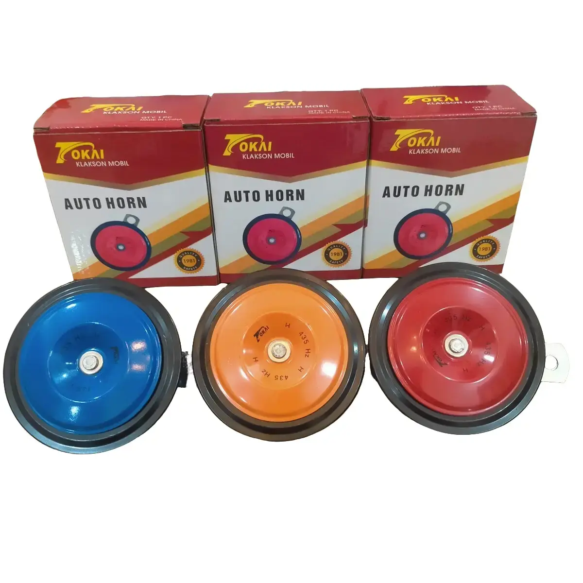 ￼KLAKSON MOTOR MOBIL SINGLE DISC AUTO HORN Merk TOKAI 12VOLT