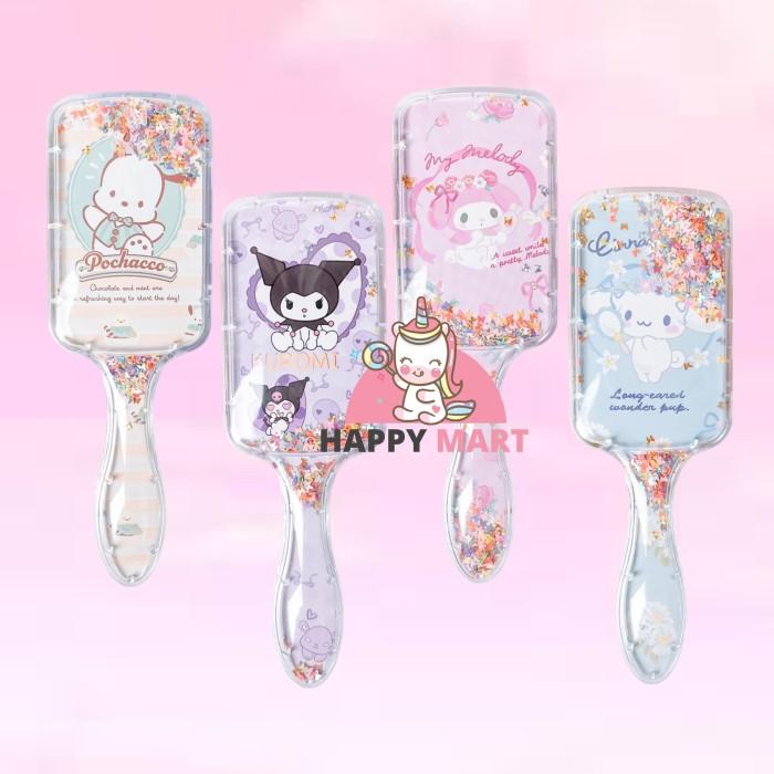 sisir sparkling KOTAK sanrio kuromi / melody / cinnamoroll 1