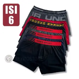 ISI 6 Celana Dalam Boxer Pria Dewasa Remaja Murah Kualitas Premium / Celana Dalam Cowok Katun Nyaman Karet Motif