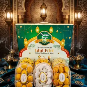 PAKET KUE KERING LEBARAN PRIMA JAYA ISI 6 TOPLES.BESS DIP CHOKLAT CRISPY BALL BAG ISI 40PCS