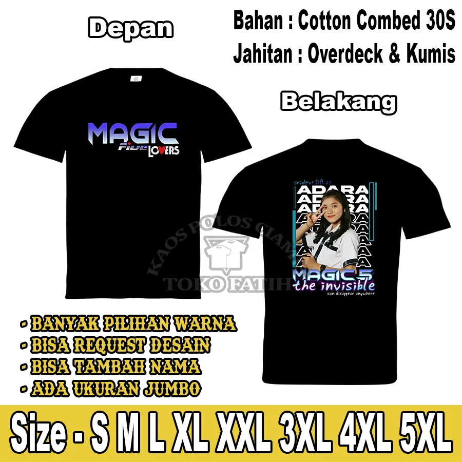 Kaos Dewasa Sridevi DA As Adara Magic 5 The Invinsible Lengan Pendek Combed 30S