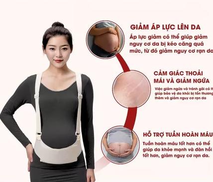 Đai nâng đỡ bụng bầu Mommy Smart cao cấp có dây co giãn 4 chiều giảm đau lưng rạn bụng 