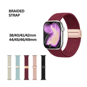 Braided Strap Tali Jam Tangan Pintar / Smart Watch strap bahan Elastic Braided model sporty ukuran 38mm 42mm 44mm 45mm 46mm 49mm - Star, 38/40/41/42mm