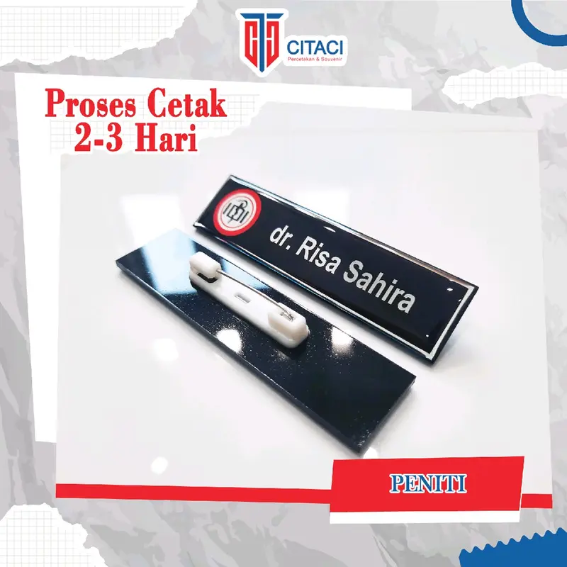 PAPAN NAMA SILVER, PIN NAMA, NAMA DADA, BED NAMA, NAME TAG, RESIN 1