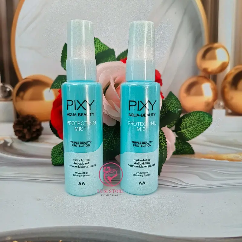 BPOM Pixy Aqua Beauty Protecting Mist 60ml Setting Spray Glow 5