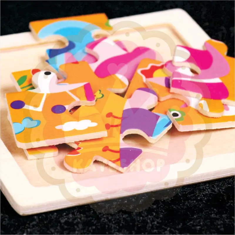 Puzzle Kayu isi 9 Keping Mainan Edukasi Anak Wooden Jigsaw Toys 3